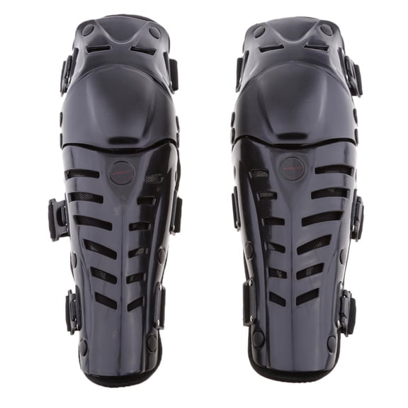 QSTDGVPW Adults Motorcycle Motocross Knee Shin Guards Pads Brace Leg Protector Gear Black