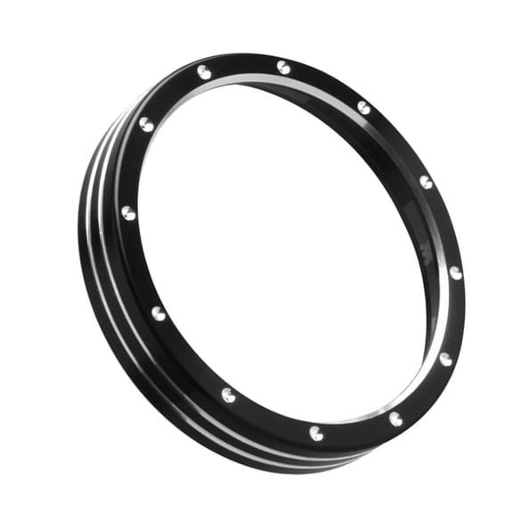 QSTDGVPW Aluminum Chrome Speedometer Gauge Tank Mounted Trim Ring Bezel for Harley