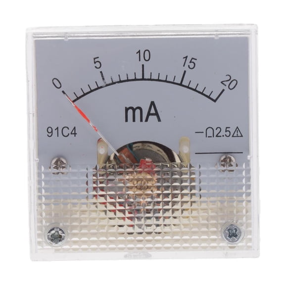 QSTDGVPW Analog Current Panel Ammeter for Circuit Testing, DC 0-20mA to 0-500mA Available