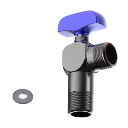 QSTDGVPW Angle Valve Copper Bathroom Kitchen Sink Stop Valve for Bathroom Sink Faucet Blue