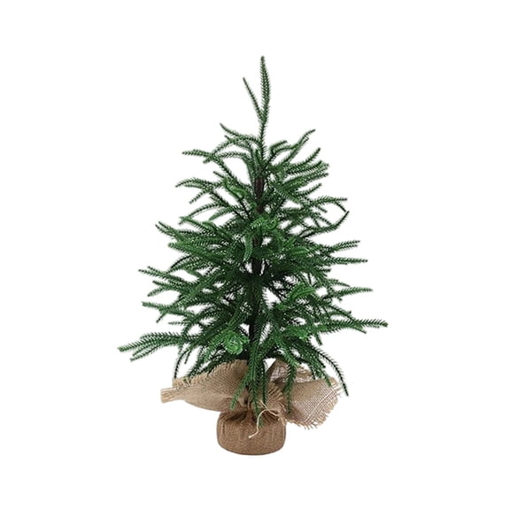QSTDGVPW Artificial Tabletop Christmas Tree Faux Xmas Tree Realistic Small Fake Plant for 50cm Norfolk Pine