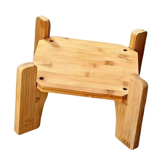 QSTDGVPW Beverage Dispenser Stand Cold Kettle Stand Multiuse Unique Wooden Glass Jug Rack square