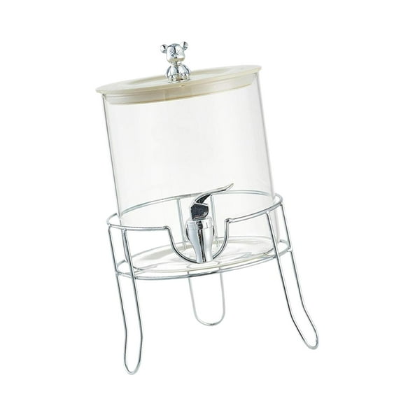 QSTDGVPW Beverage Dispenser with Spigot 3.5L Drink Dispenser with Stand for Milk small bear