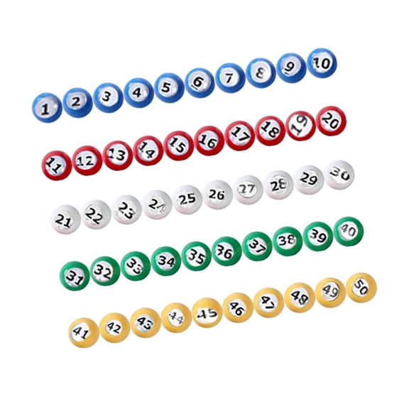 QSTDGVPW Bingo Ball Durable Universal Tally Ball for Nights Parties Large Group Games 1 1 TO 50