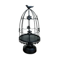 QSTDGVPW Bird Cage Candle Holder Elegant Candle Lantern for Wedding Party Table Decor Black