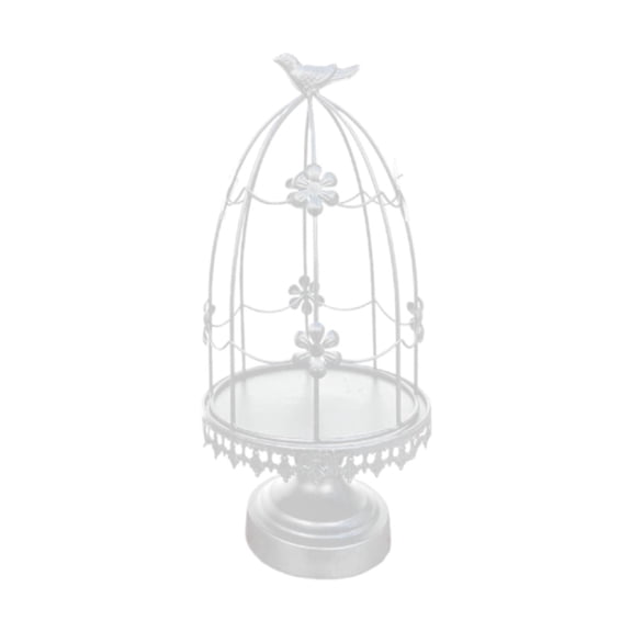 QSTDGVPW Bird Cage Candle Holder Elegant Candle Lantern for Wedding Party Table Decor White