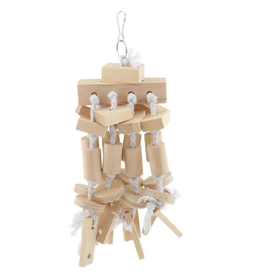 QSTDGVPW Bird parrot chew toy wood blocks chew toy for medium sized Wooden