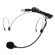 QSTDGVPW Black Double Earhook XLR 3 Pin Headworn Headset Head-mounted Microphone XLR 3Pin