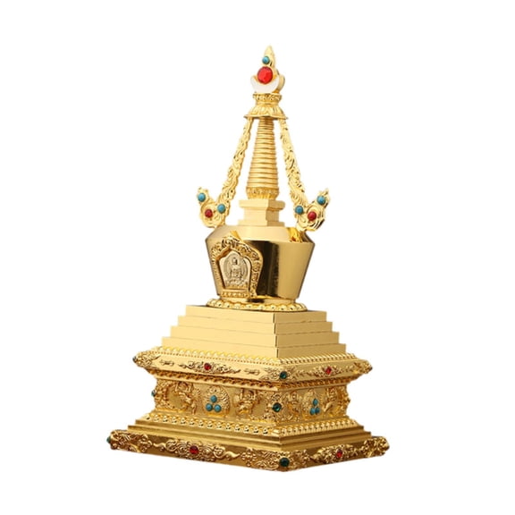 QSTDGVPW Bodhi Stupa Decor Bodhi Decoration Table Decoration Decorative Artwork Sculpture L