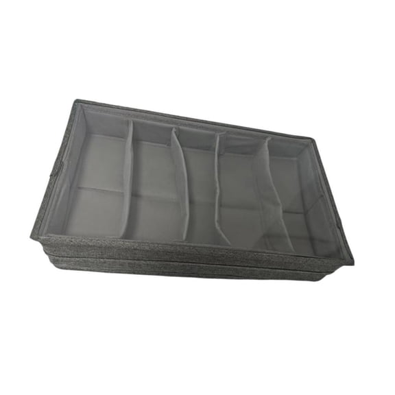 QSTDGVPW Box Organizer, Utensil Chest And Padded Divider, 5 Compartment Dish Storage Case