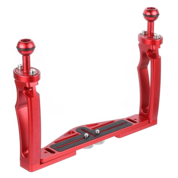 QSTDGVPW Camera Tray Video Stabilizer Dual Grip Aluminum Build Ergonomic Handles for Gopro DJI Olympus and Divers