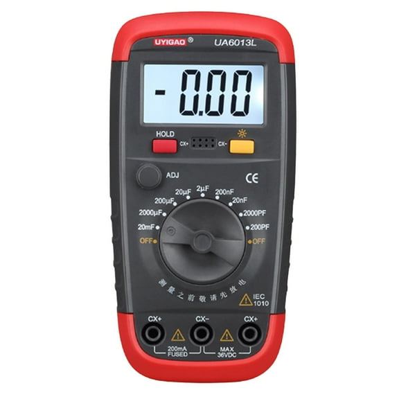 QSTDGVPW Capacitance Meter Up To 20mF(2.5%+20) LCD Display ZERO Adjustment Data Hold