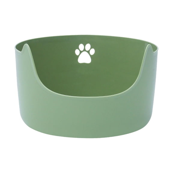 QSTDGVPW Cat Open Top Pet Litter Tray Anti Splashing Cat Sandbox Portable Deep Loo Kitten L