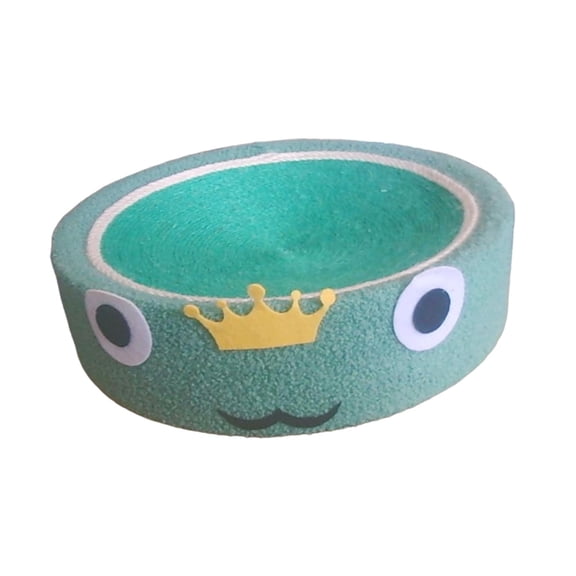 QSTDGVPW Cats Scratcher Bowl Scratch Pad Nest Scratching Pad Training Toy Interactive Toy Frog Green