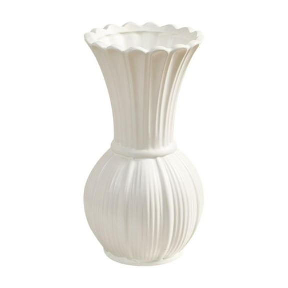 QSTDGVPW Ceramic Flower Vase Desktop Ornament French Vintage Decorative Vase for Dining L