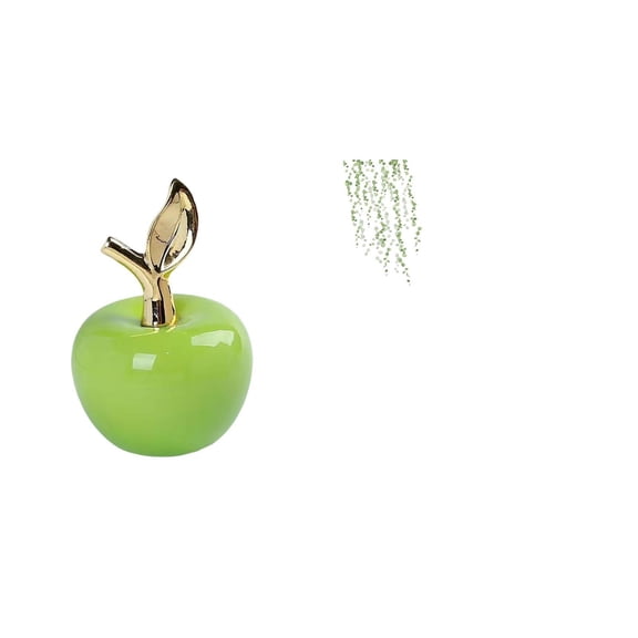 QSTDGVPW Ceramic Fruit Sculpture and Green Plant Leaves Wall Art Ornament for Home Cafe Study Room Restroom Bedroom Holiday Decoration