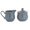 thumbnail image 1 of QSTDGVPW Ceramic Sugar Bowl with Lid and Spoon Durable Creamer Pitcher Set for Coffee Tea Gray, 1 of 5