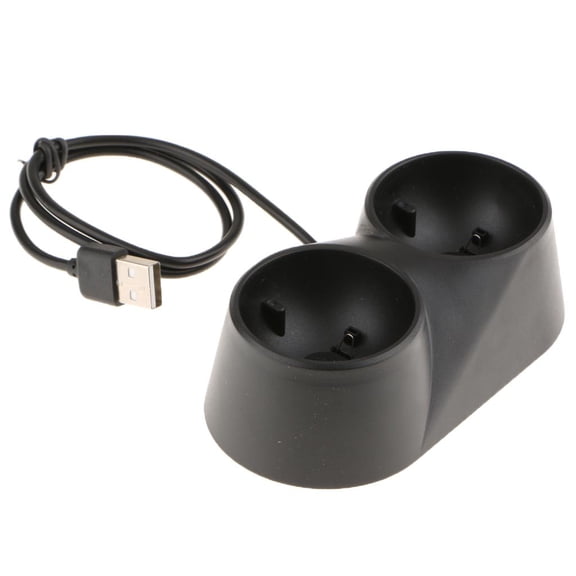 QSTDGVPW Charger For PS4 VR Move Dual Charging Station For 2 Controllers, Fast Charge