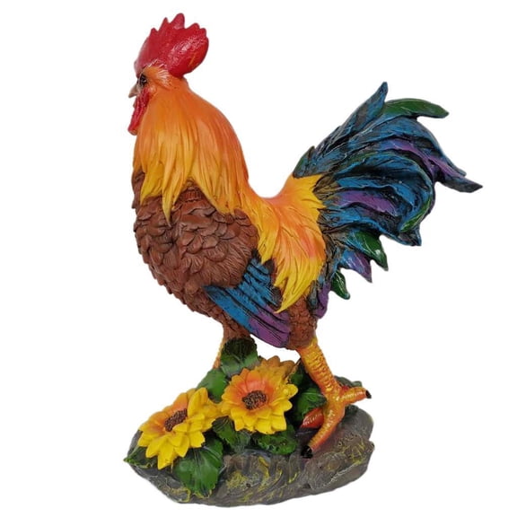 QSTDGVPW Chicken Model Statue Figurine Chicken Family Statue Resin Crafts Rooster Model A A