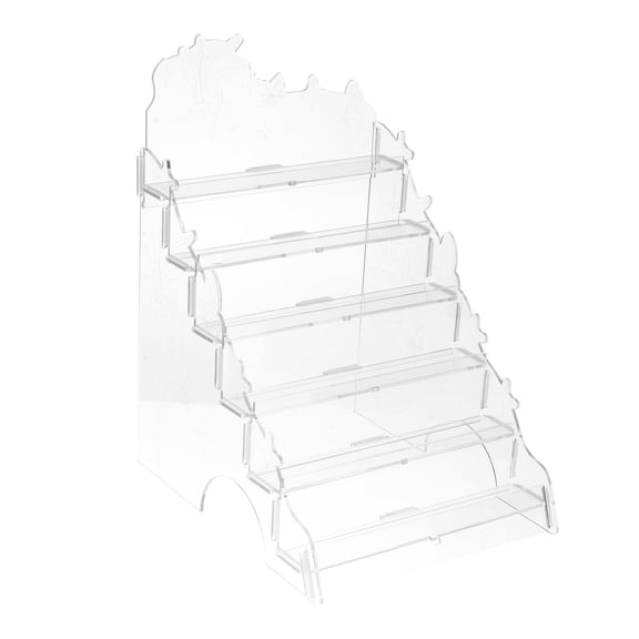 QSTDGVPW Clear Acrylic Organizer Lipstick Nail Polish Rack Storage Box Case Display Stand 6 Tiers