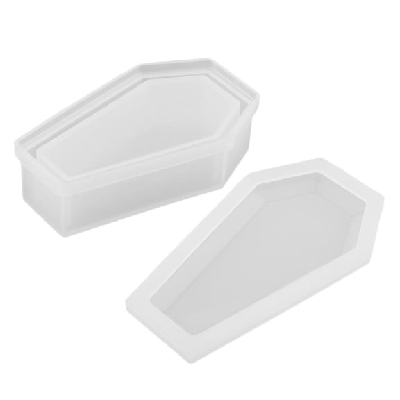 QSTDGVPW Coffin Silicone Mold Fondant/ Cake Decors Mould Resin Casting Epoxy DIY Mould