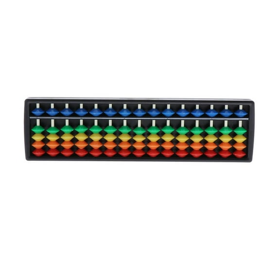 QSTDGVPW Counting Abacus Arithmetic Tool,15 Digit Rods with Colorful Beads, for Preschool Rainbow