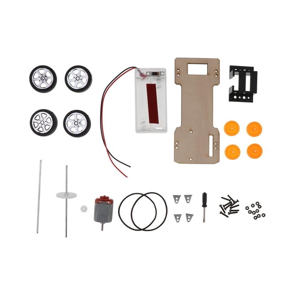 QSTDGVPW Creative Science Model Building Kit - Four-wheel Drive Car DIY Kit for Kids Gift