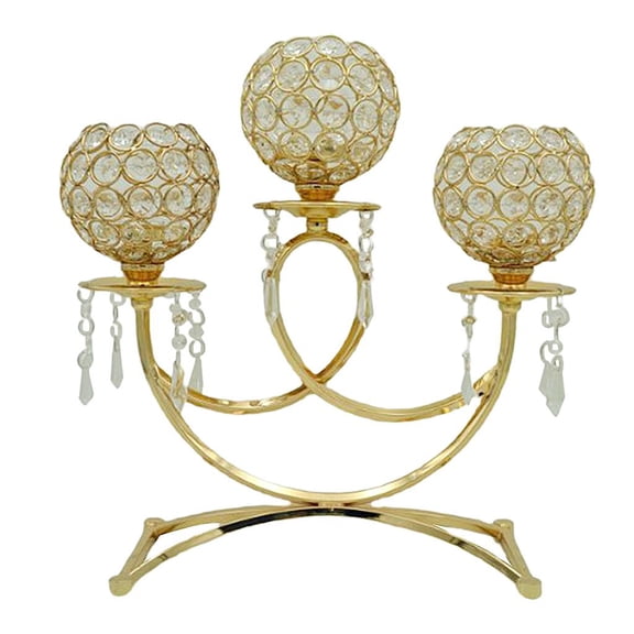 QSTDGVPW Crystal Rhinestones Mosaic Candle Holder Candlestick Decorative Centerpiece