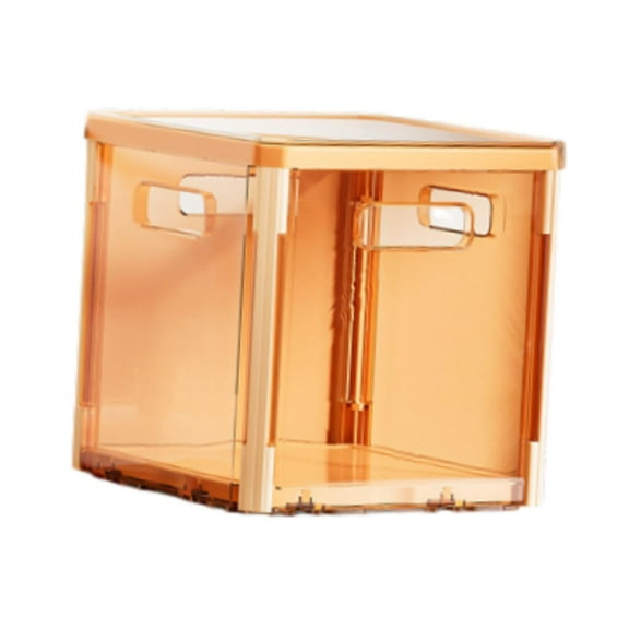 QSTDGVPW Cube Storage Organizer Folding Storage Bin Stackable Dustproof Practical Storage Orange
