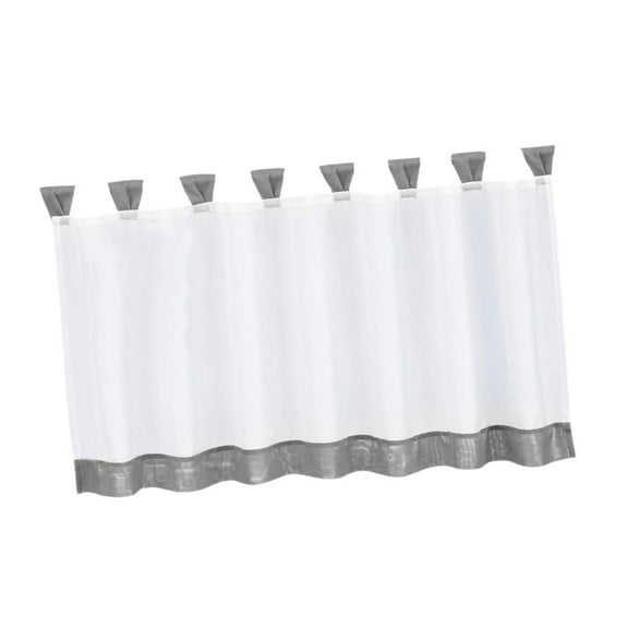 QSTDGVPW Customize Cafe Window Curtain Kitchen Curtain Tier #6 57x24 Inch, Grey 6 57x24 Inch Grey