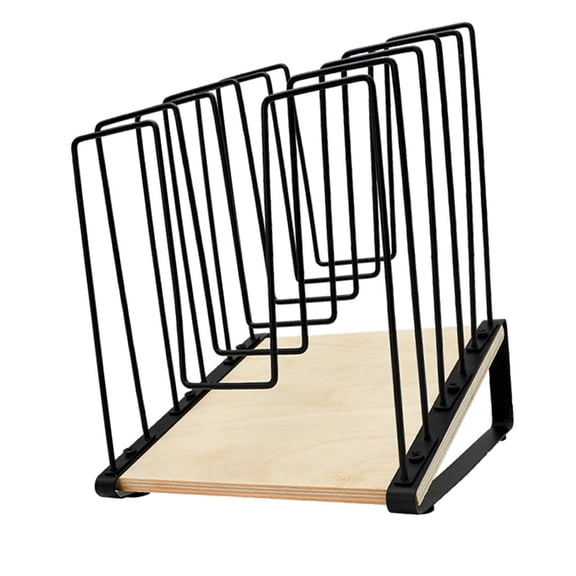 QSTDGVPW Desk File Organizer Incline Modern Desktop Organization 5 Slot Magazine Rack