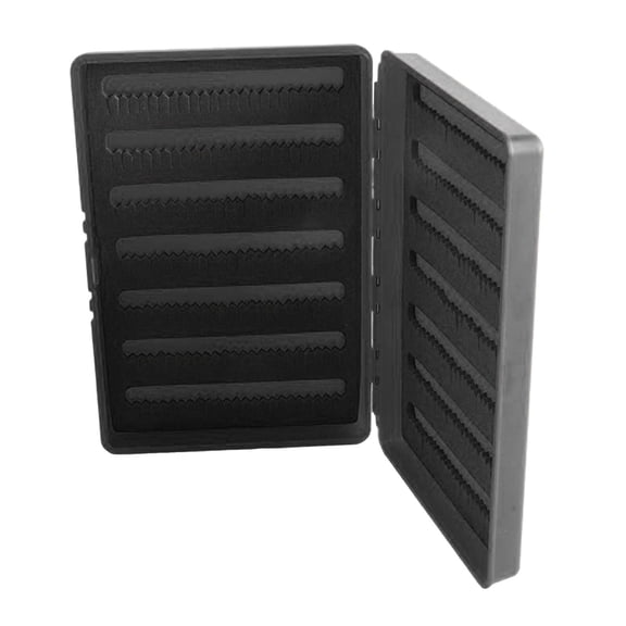 QSTDGVPW Double Sided Fly Fishing Box Fishing Gear Box Portable Fishing Streamers Case Black
