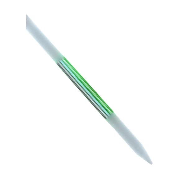 QSTDGVPW Double Sided Glass Cuticle Pusher Multifunctional Cuticle Remover Tool for Home Green