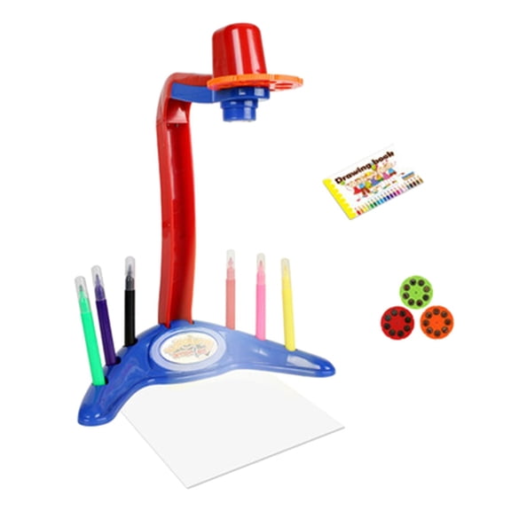 QSTDGVPW Drawing Desk Toy Educational Projection Learning Painting Machine for Boys Kids Red