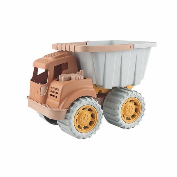 QSTDGVPW Dump Truck Sand Transport Vehicle Toy Construction Realistic Design Wheat Straw Composite Manual Tipping Bed for Children Sandbox