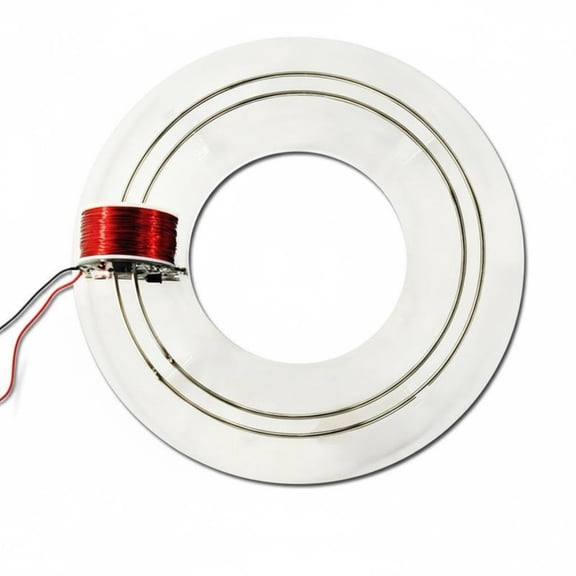 QSTDGVPW Electromagnetic Cyclotron Visually Intuitive Electromagnetic Loop Thruster Clear Construction DIY Cyclotron Model for Hobbyists, Desk Decoration
