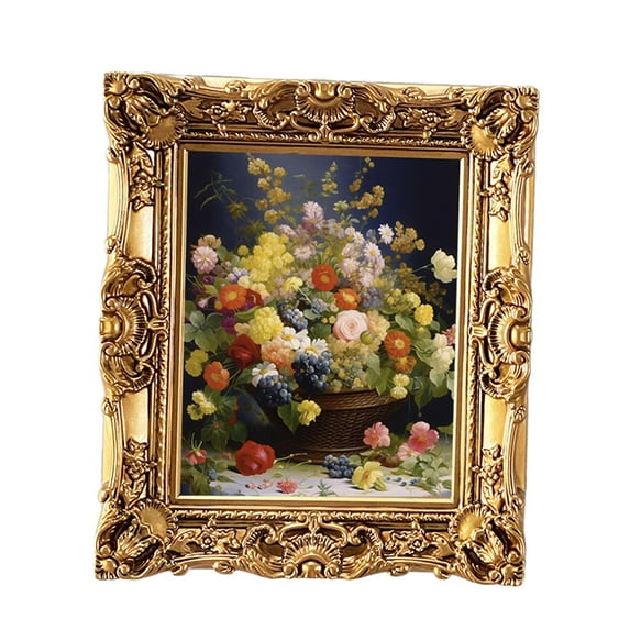 QSTDGVPW European Design Photo Frame Art Craft for Farmhouse Birthday Gift Restaurant Vintage Design Gold