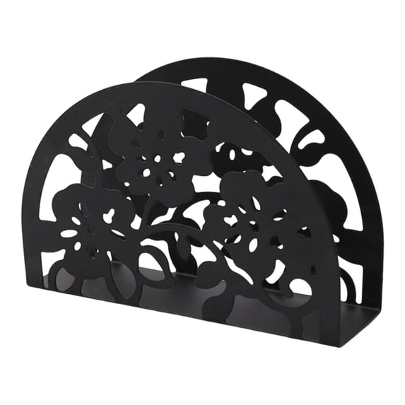 QSTDGVPW European Napkin Holder Tabletop Napkin Rack for Countertop Home Holiday Gift Black