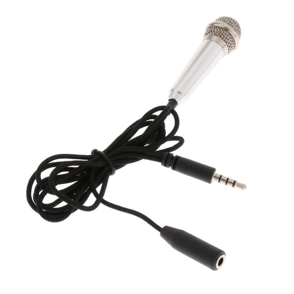 QSTDGVPW Exquisite silver handheld microphone with microphone storage pouch for vocals
