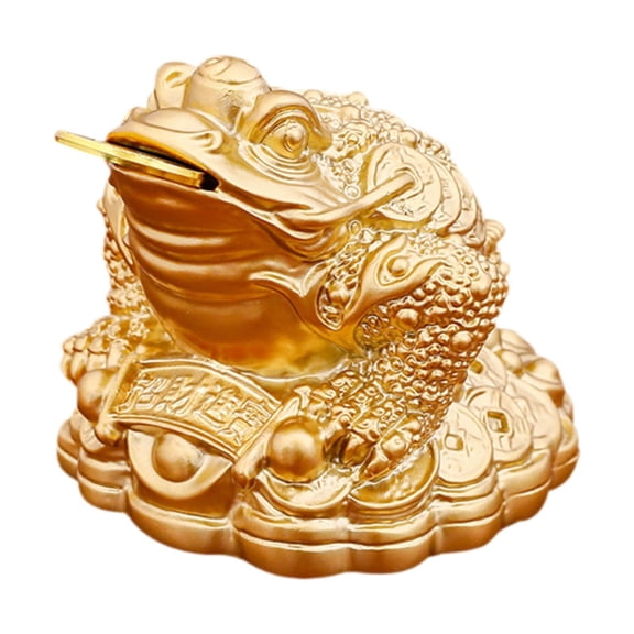 QSTDGVPW Feng Shui Statue Golden Figurine Table Decoration Desk Ornament A