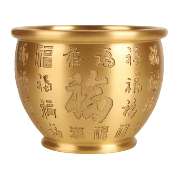 QSTDGVPW Feng Shui Treasure Bowl Table Centerpiece New Year Gift Treasure Basin Tabletop