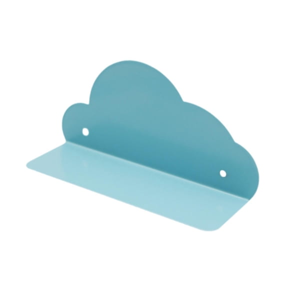 QSTDGVPW Float Display Shelf, Cloud Wall Shelf, Boho Metal Cloud Shape Organizer, Hanging Blue