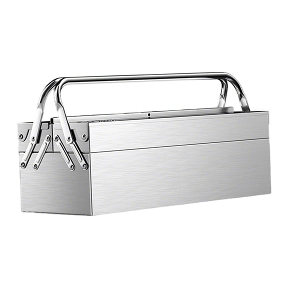 QSTDGVPW Fold Out Tool Box Container Multifunctional with Handle Large Capacity Organizer Double layer