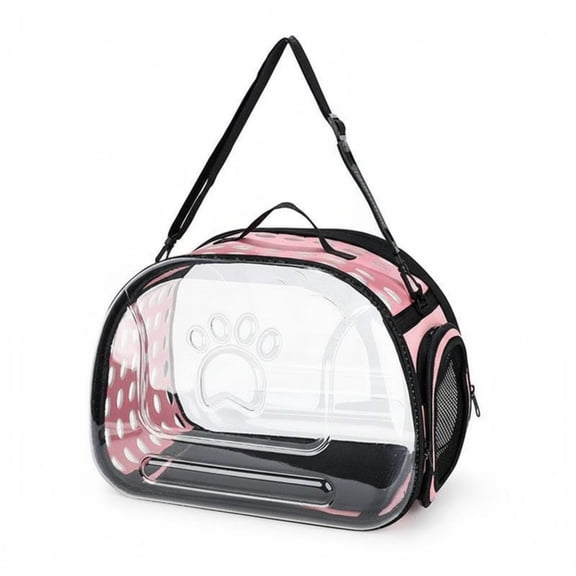 QSTDGVPW Foldable Pet Carrier Portable Foldable Travel Pet Bag Breathable Mesh Window Cat Carrier for Outdoor, Car Rides