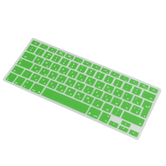 QSTDGVPW Green Silicone Keyboard Protector Skin (QWERTY + Russian) For 13 '' MacBook Pro