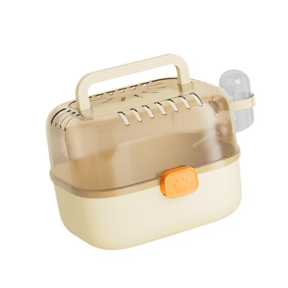 QSTDGVPW Hamster Cage Convenient Small Animal Cage for Gerbils Small Animals Hedgehog Beige
