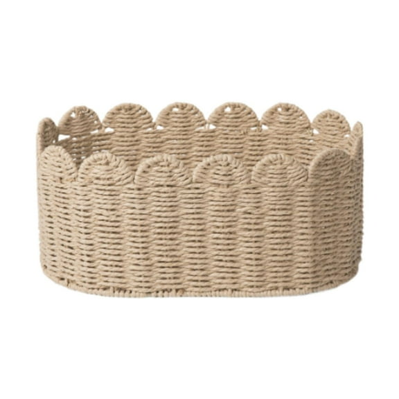 QSTDGVPW Hand Basket Desktop Cosmetic Box for Shelf Countertop Farmhouse Large