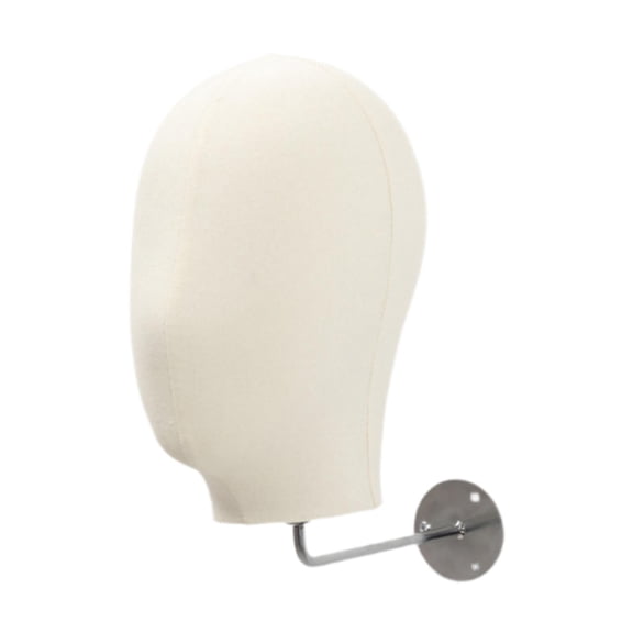 QSTDGVPW Hanging Wig Display Stand Wall Mount Mannequin Head for Headband Headset Cap Beige