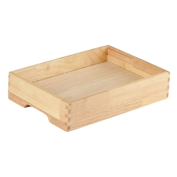 QSTDGVPW Ice Serving Tray, Cold Food Display Platter, Wooden Serving Plate, Buffet Server S Rectangle