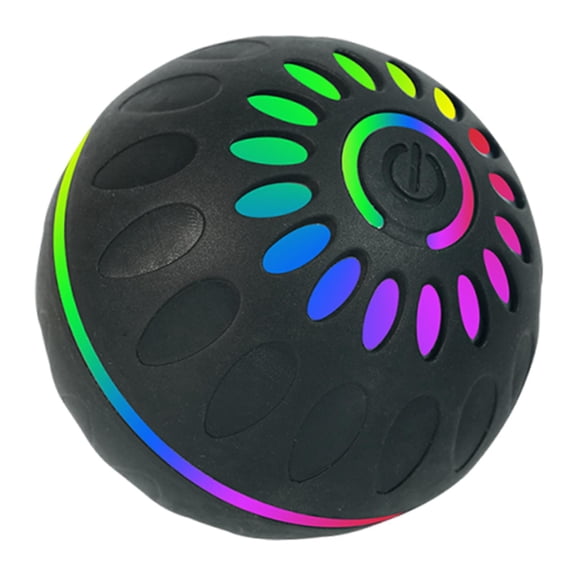 QSTDGVPW Interactive Dog Ball Toy Exercise Entertainment Pet Automatic Rolling Toy Moving black